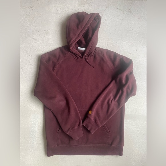 Carhartt WIP Burgundy Chase Hoodie - Picture 3 of 5